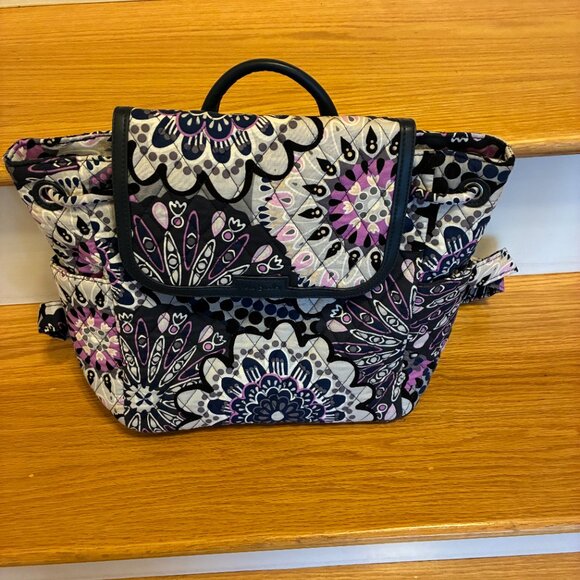Vera Bradley Mimosa Medallion Purple Floral Compact Backpack NEW W/ TAGS! - Picture 1 of 10